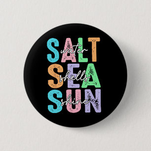 Salzwasser Muscheln Sonnenschein Sommerferien Stra Button