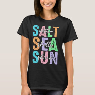 Salzwasser Muscheln Sonnenschein Sommerferien Stra T-Shirt