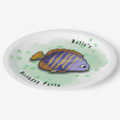 Salzwasser-Party Pappteller (Schrägansicht)