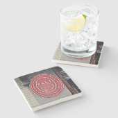 Salzwasser Pub, Historischer Roswell, Ga. Unterset Steinuntersetzer (Seitenansicht)