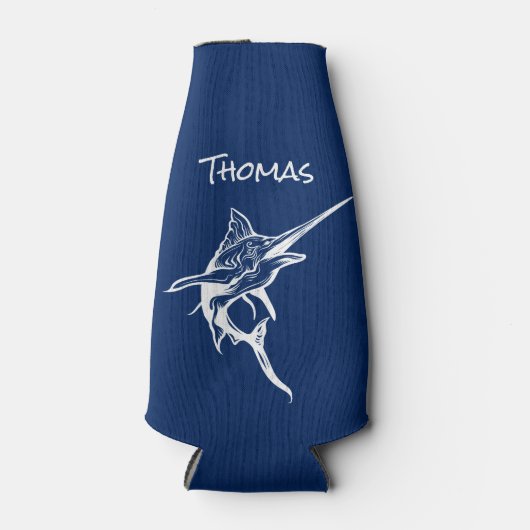 Salzwasser Schwertfisch Nautische Dosenkühler Flaschenkühler (Vorderseite)