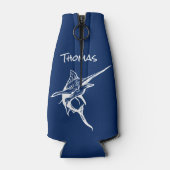 Salzwasser Schwertfisch Nautische Dosenkühler Flaschenkühler (Rückseite)