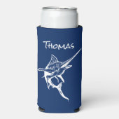 Salzwasser Schwertfisch Nautische Dosenkühler Selters Dosenkühler (Seltzer Vorderseite)