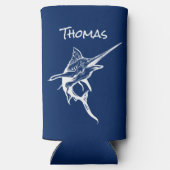 Salzwasser Schwertfisch Nautische Dosenkühler Selters Dosenkühler (Rückseite)