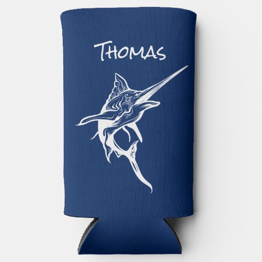 Salzwasser Schwertfisch Nautische Dosenkühler Selters Dosenkühler (Vorderseite)