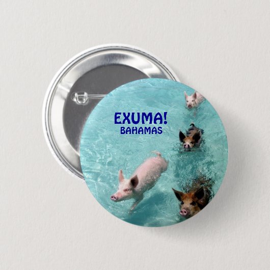 Salzwasser-Schwimmen-Schweinknopf Button (Vorne & Hinten)