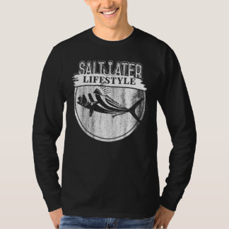 Salzwasser Tiefseefischerei Angler Fisherman Sport T-Shirt