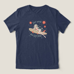 Salzwasser und Sonnenschein Vintage-Strandpalmenba Tri-Blend Shirt