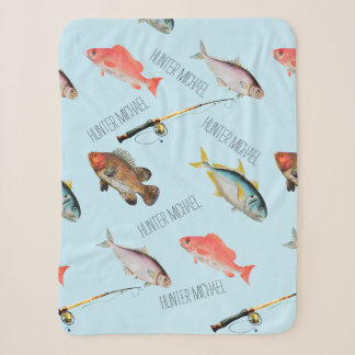 Salzwasserfisch - Junge Name Blanket - Aquarellfis Sherpadecke