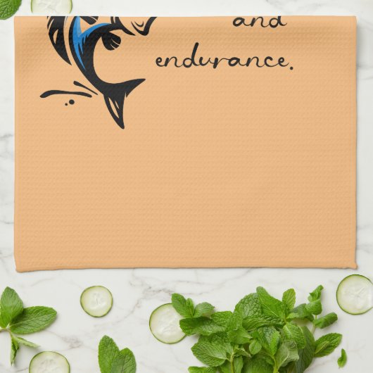 Salzwasserfischen. Geschirrtuch (Gefaltet)