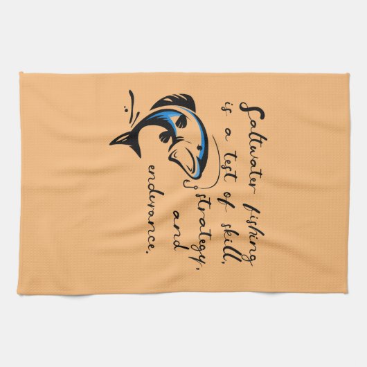 Salzwasserfischen. Geschirrtuch (Horizontal)