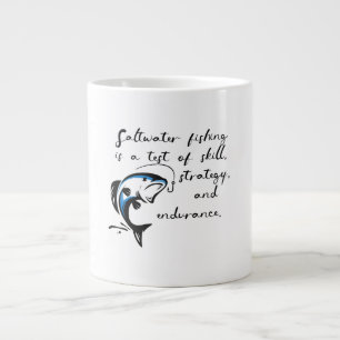 Salzwasserfischen. Jumbo-Tasse