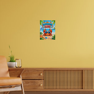 Salzwasserliebe Strand-Wandkunst-Druck Poster