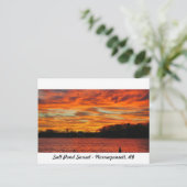 Salzwassersee Narragansett Rhode Island Postkarte (Stehend Vorderseite)