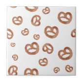 Salzweiche Wasserfarben Prätzel Nahtloses Muster Fliese (Vorderseite)