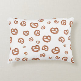 Salzweiche Wasserfarben Prätzelmuster Dekokissen