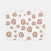 Salzweiche Wasserfarben Prätzelmuster Fleecedecke (Vorderseite (Horizontal))