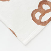 Salzweiche Wasserfarben Prätzelmuster Fleecedecke (Ecke)