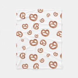 Salzweiche Wasserfarben Prätzelmuster Fleecedecke