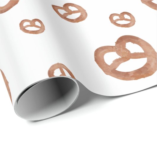 Salzweiche Wasserfarben Prätzelmuster Geschenkpapier (Rolleneckpunkt)