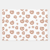 Salzweiche Wasserfarben Prätzelmuster Geschenkpapier Set (Vorderseite)