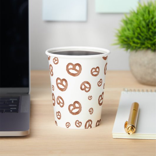 Salzweiche Wasserfarben Prätzelmuster Pappbecher (InSitu)