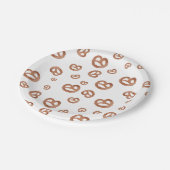 Salzweiche Wasserfarben Prätzelmuster Pappteller (Schrägansicht)