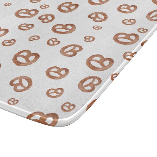 Salzweiche Wasserfarben Prätzelmuster Schneidebrett (Ecke)