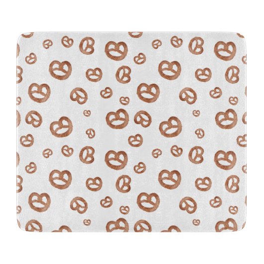 Salzweiche Wasserfarben Prätzelmuster Schneidebrett (Vorderseite)