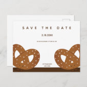 Salzwurzel-Illustration Save the Date Ankündigungspostkarte (Vorne/Hinten)