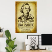 Sam Adams Tee Party Anpassbares Event Poster (Heimbüro)