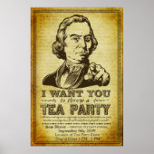 Sam Adams Tee Party Anpassbares Event Poster (Vorne)