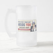Sam-Bier-Tasse Mattglas Bierglas (Links)
