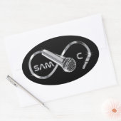 SAM C Aufkleber schwarz (Umschlag)