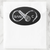 SAM C Aufkleber schwarz (Tasche)
