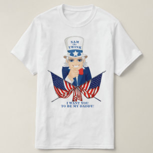 Sam der Twink USA Patriotischer LGBT Gay Pride T-Shirt