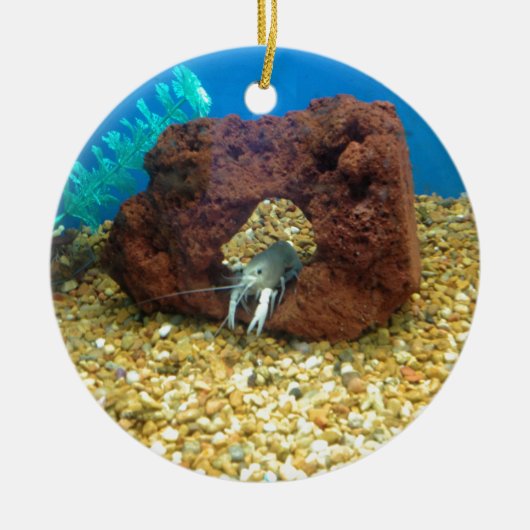 Sam die blauen Hummerpanzerkrebse Keramik Ornament (Vorne)