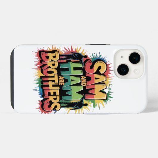 Sam & Ham sind Brüder iPhone Hülle (Rückseite (Horizontal))