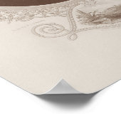 Sam Houston Graved Portrait Poster (Ecke)