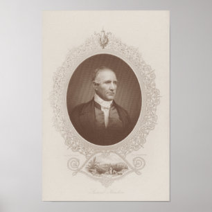 Sam Houston Gravur Poster