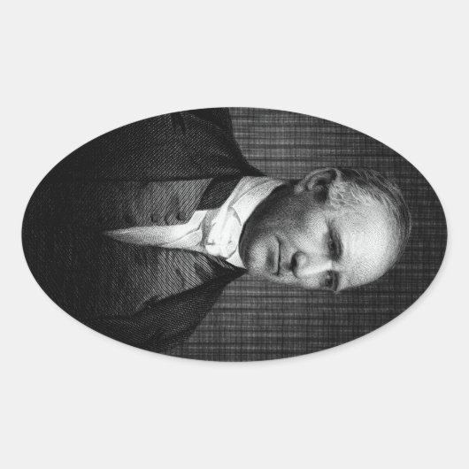 Sam Houston Ovaler Aufkleber (Vorderseite)