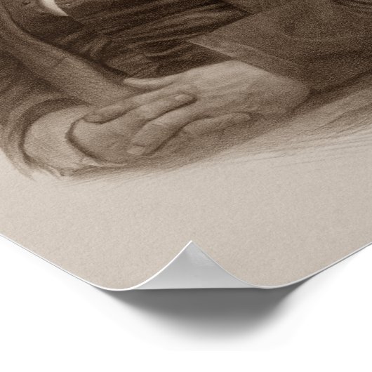 Sam Houston Portrait Poster (Ecke)