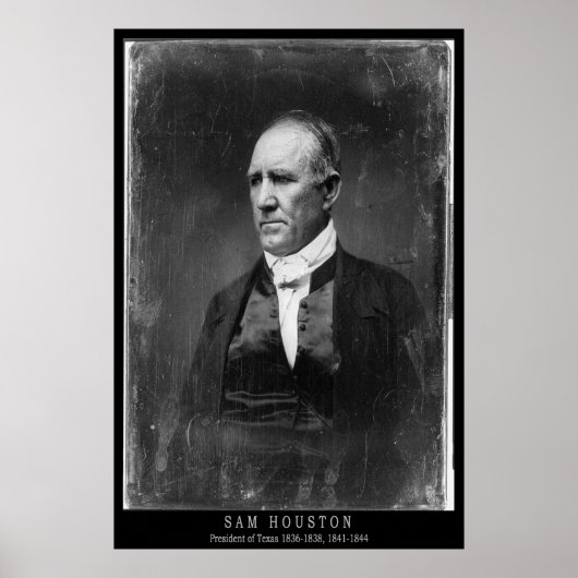 Sam Houston Portrait Poster (Vorne)