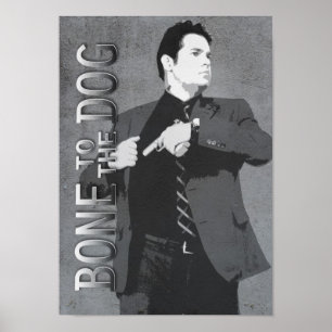 Sam im Aktions-Knochen zum Hundeplakat Poster