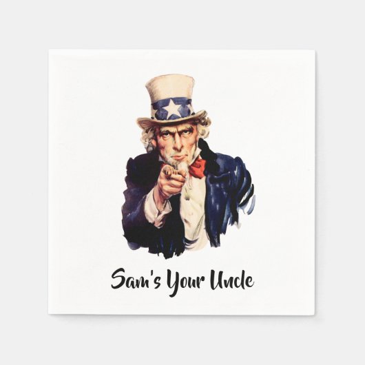Sam ist dein Onkel Serviette (Vorderseite)