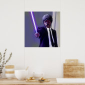 Sam L Jackson mit einem Lichtschwert Poster (Küche)