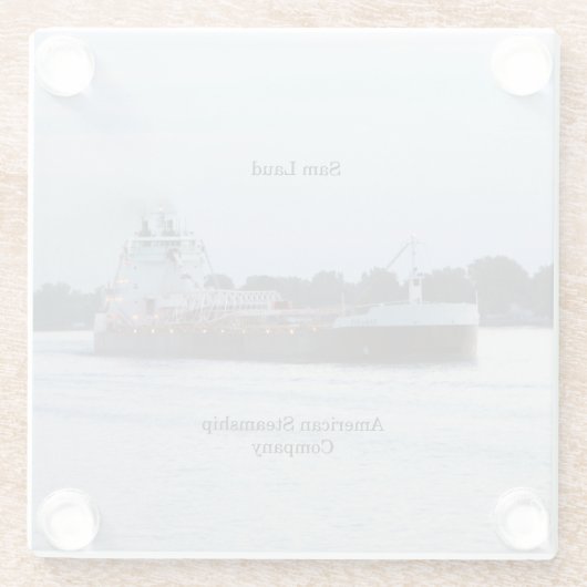 Sam Laud glass Untersetzer (Rückseite)