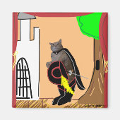 Sam Le Cat Foretting Seine Lines Magnet (Vorne)