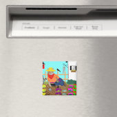 Sam Le Cat Garening Magnet (In Situ (Geschirrspüler))