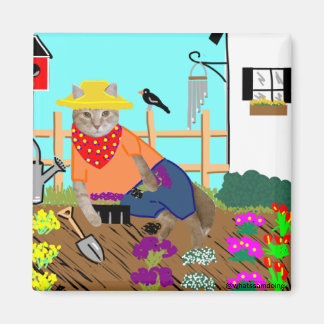 Sam Le Cat Garening Magnet